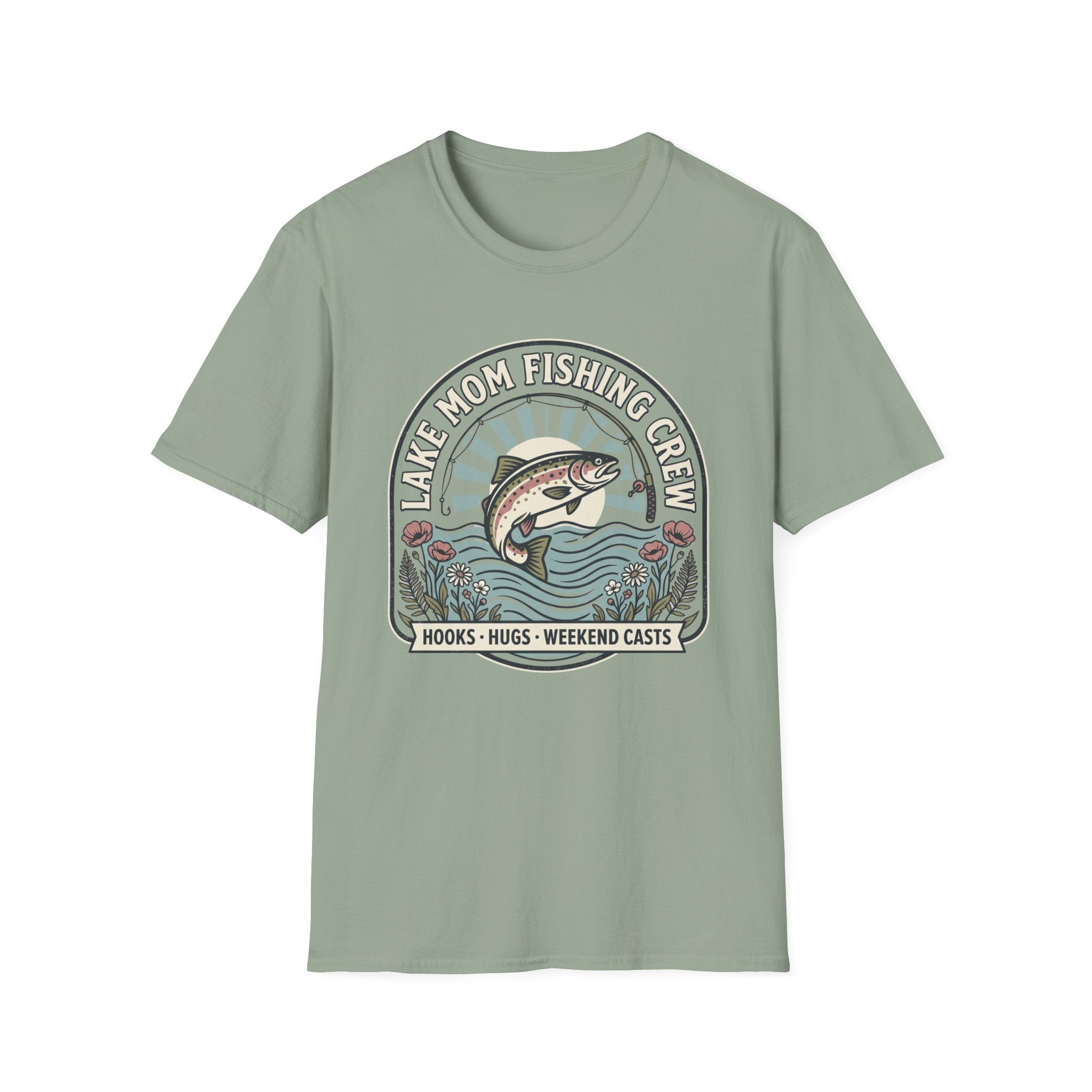 Lake Mom Fishing Crew T-Shirt