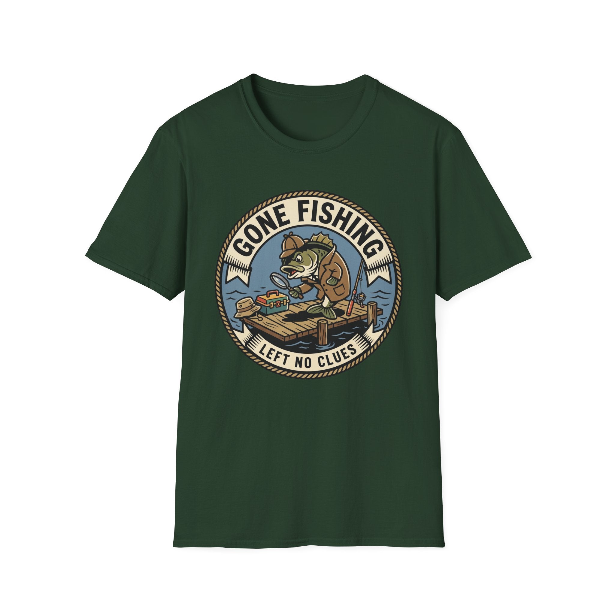Gone Fishing Left No Clues T-Shirt