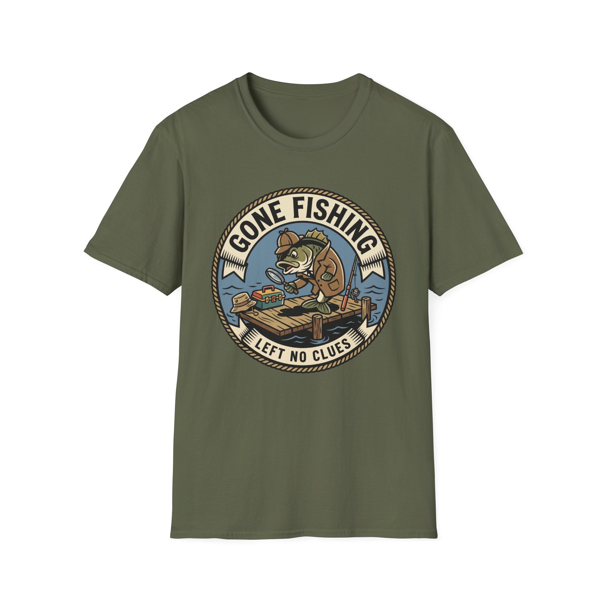 Gone Fishing Left No Clues T-Shirt