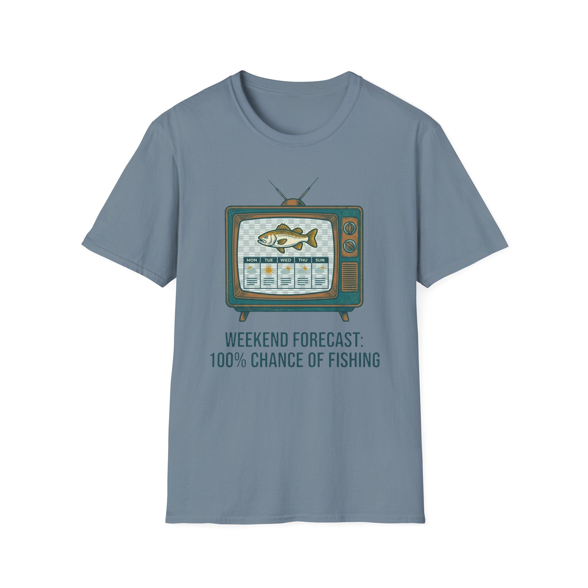 Weekend Forecast: 100% Of Fishing T-Shirt