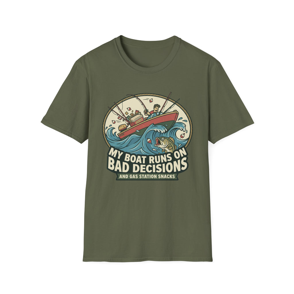 Boat Runs On Bad Decisions T-Shirt