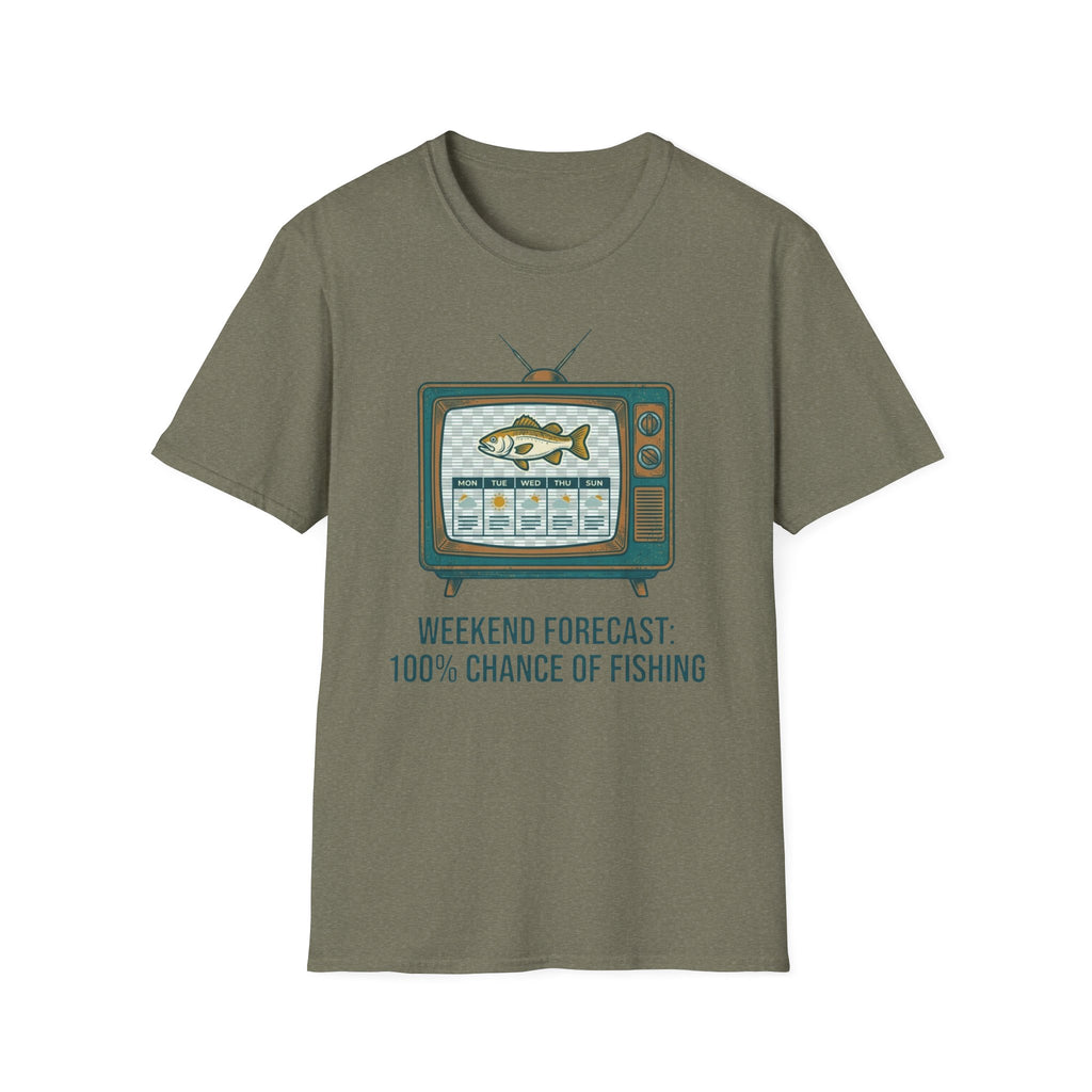 Weekend Forecast: 100% Of Fishing T-Shirt