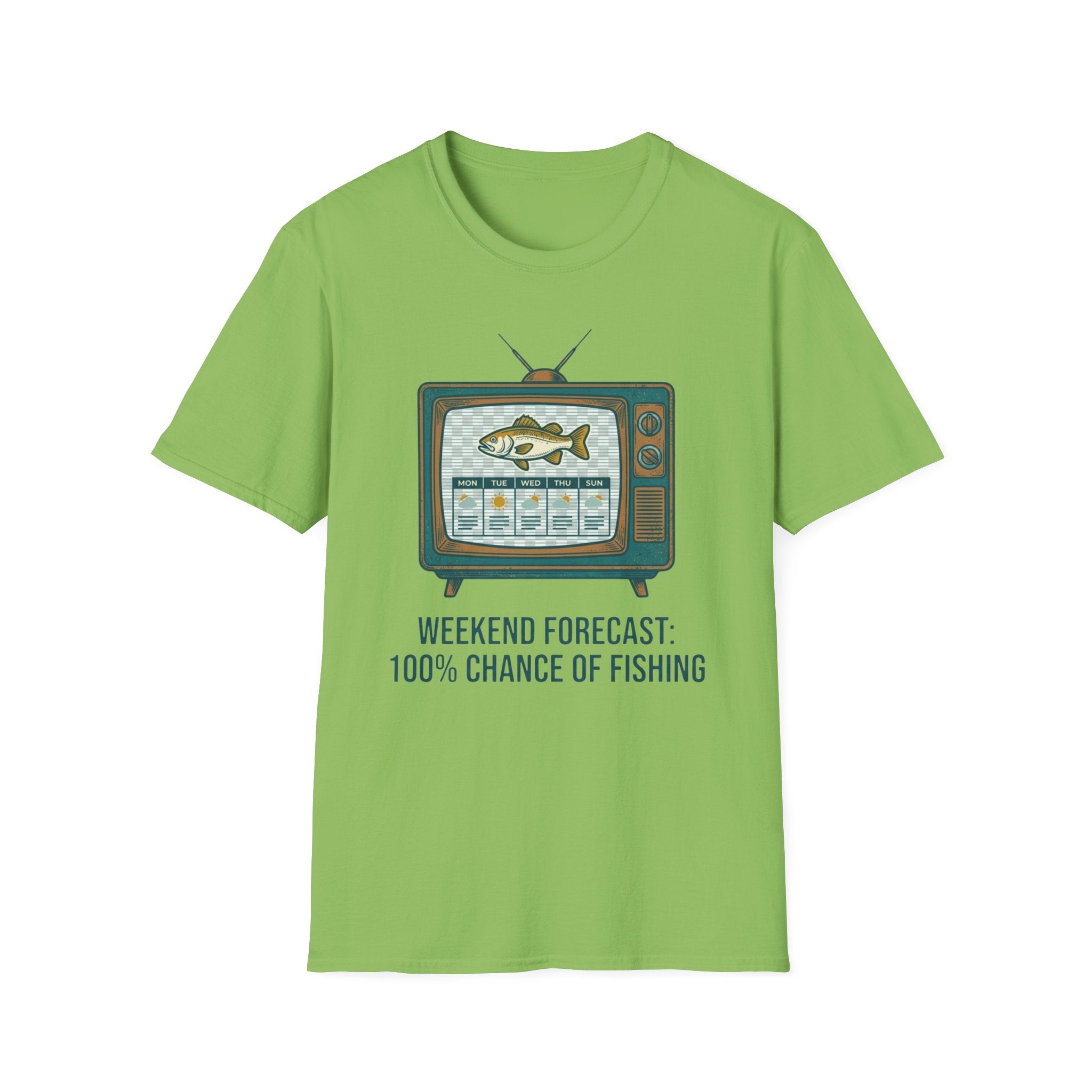 Weekend Forecast: 100% Of Fishing T-Shirt