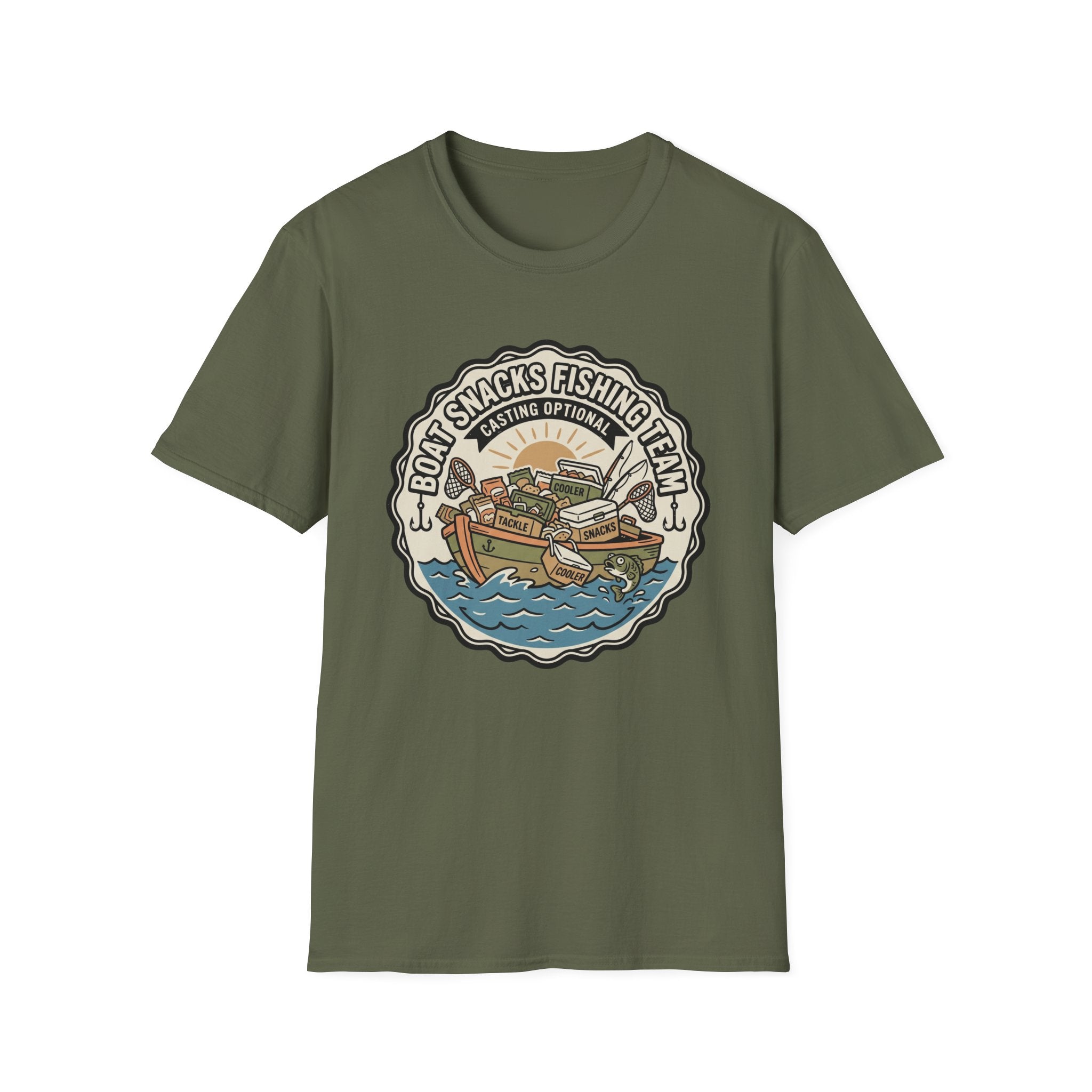 Boat Snacks Fishing Team T-Shirt