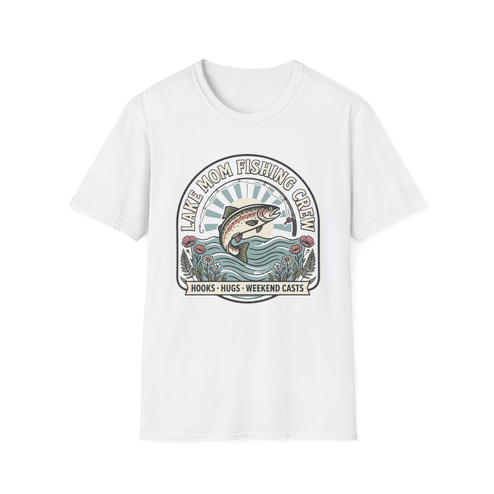 Lake Mom Fishing Crew T-Shirt
