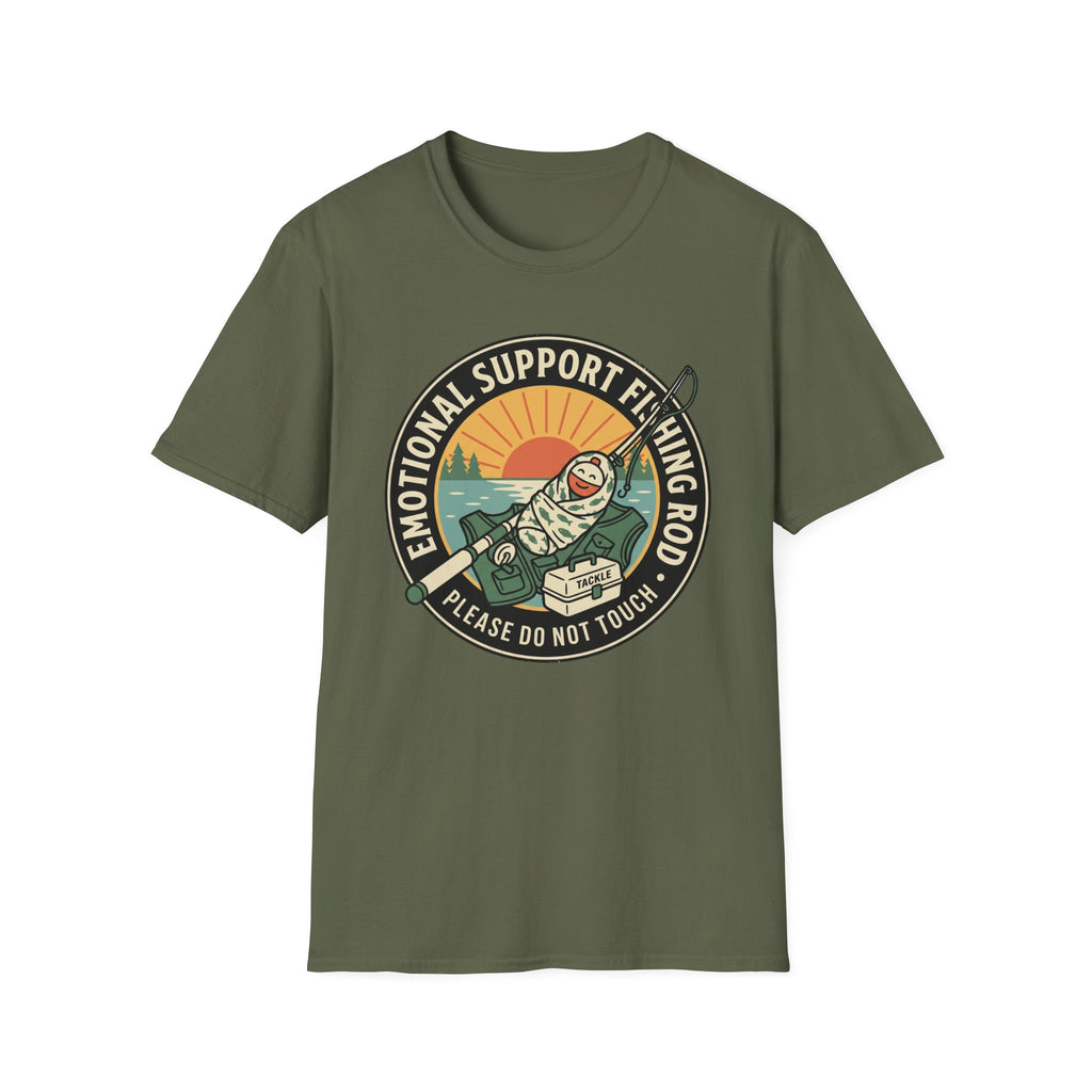 Emotional Support Fishing Rod T-Shirt