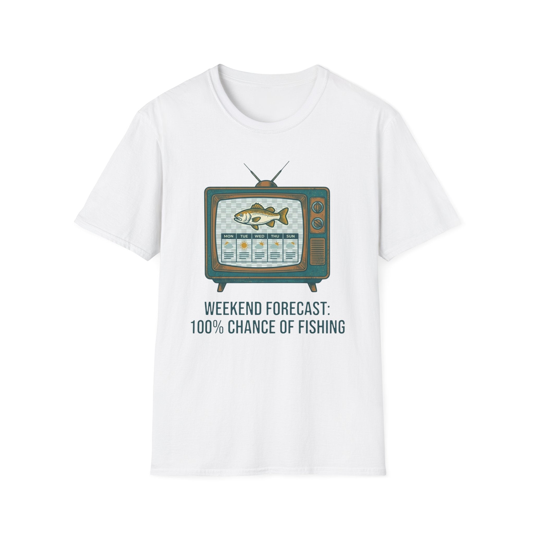 Weekend Forecast: 100% Of Fishing T-Shirt