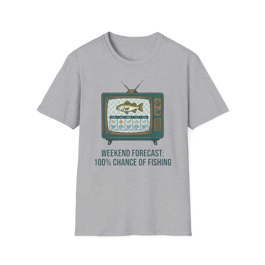 Weekend Forecast: 100% Of Fishing T-Shirt