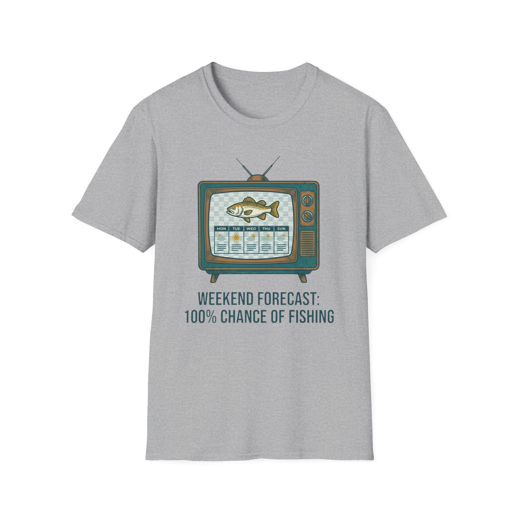 Weekend Forecast: 100% Of Fishing T-Shirt