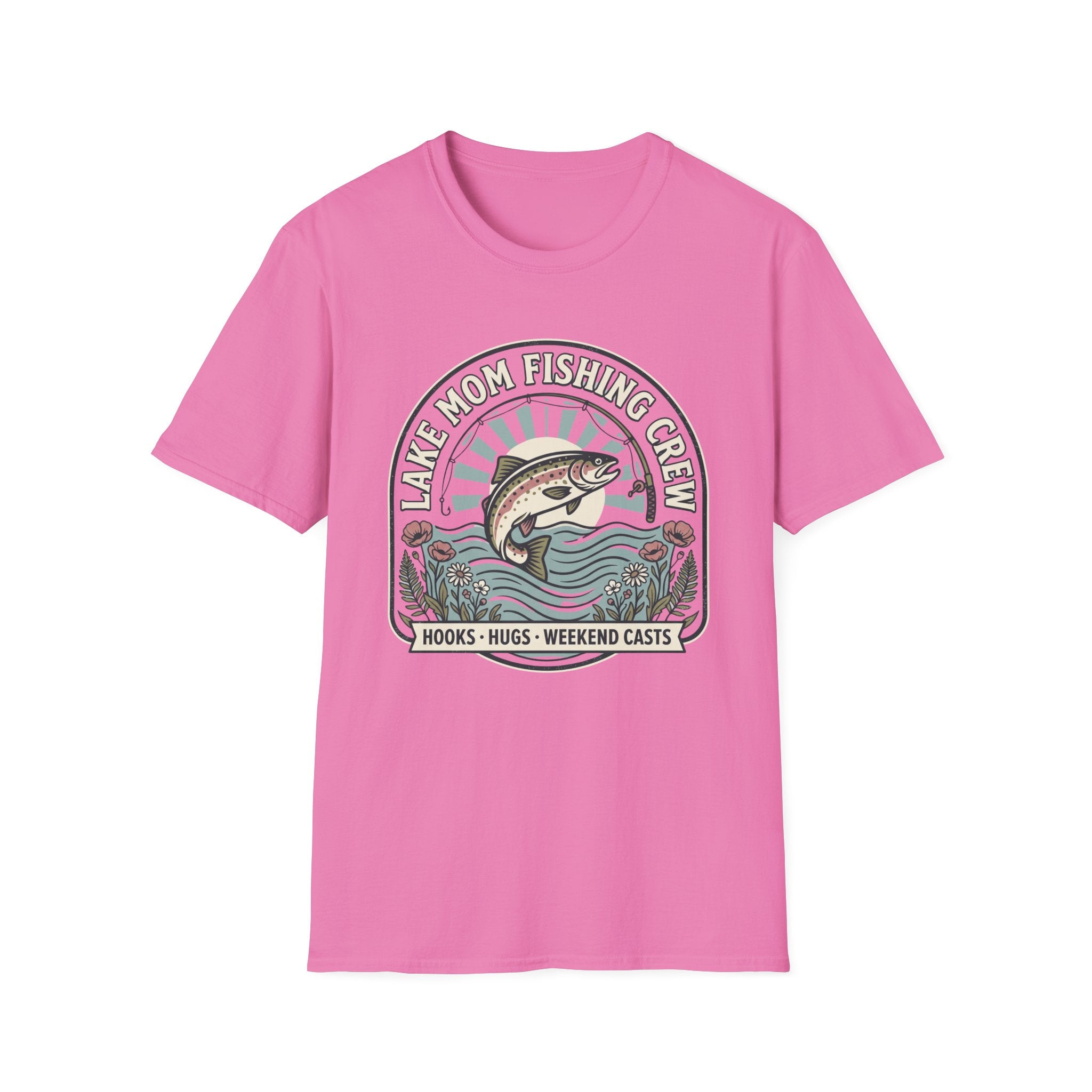 Lake Mom Fishing Crew T-Shirt