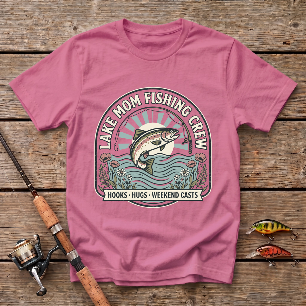 Lake Mom Fishing Crew T-Shirt