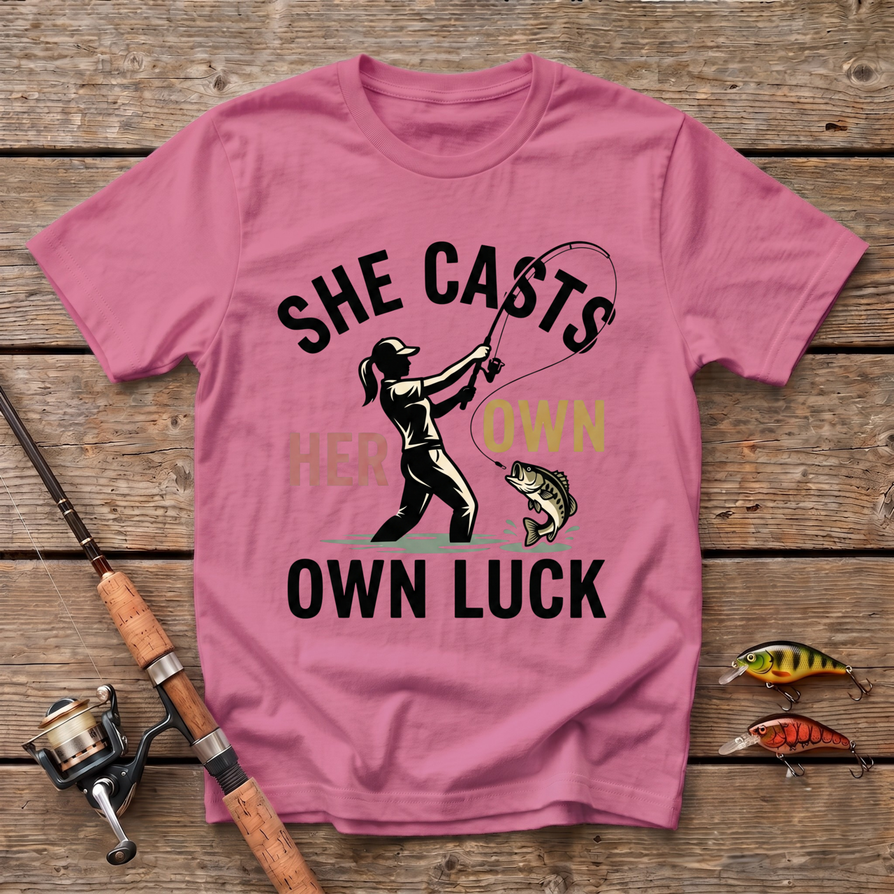 She Casts Her Own Luck T-Shirt