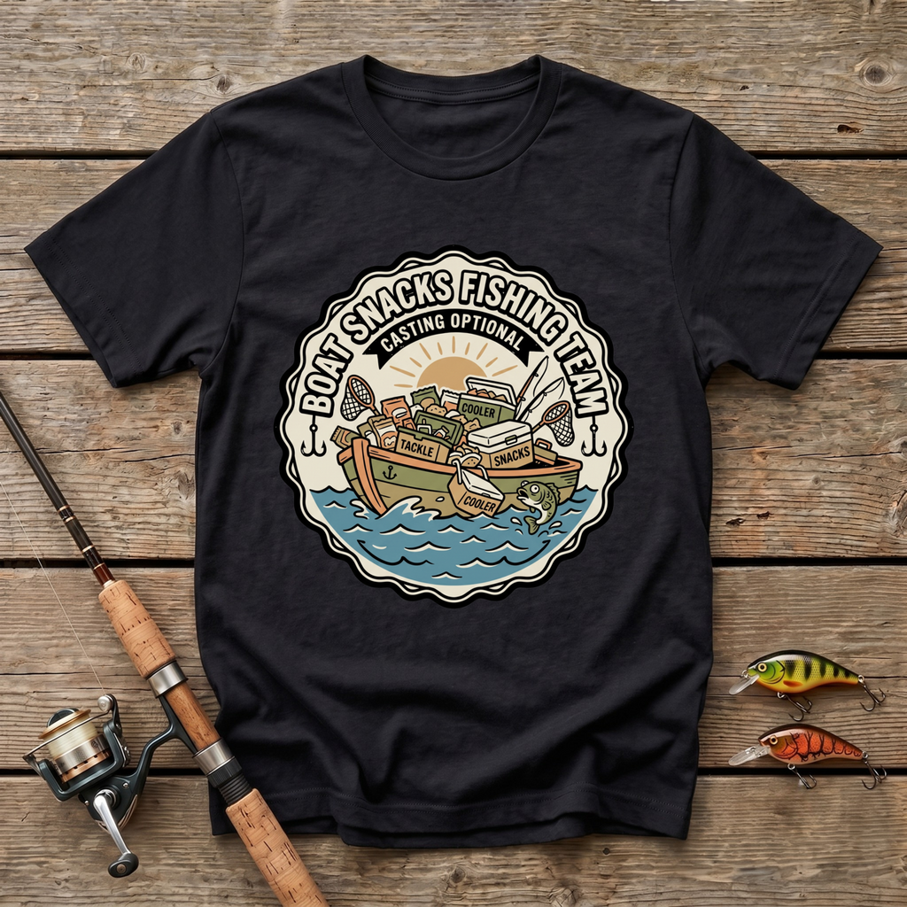 Boat Snacks Fishing Team T-Shirt