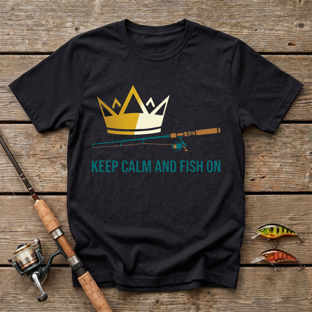 Keep Calm And Fish On T-Shirt
