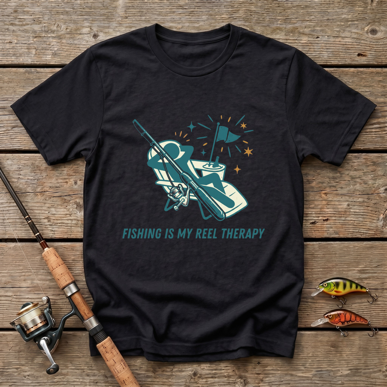 Fishing Is My Reel Therapy T-Shirt