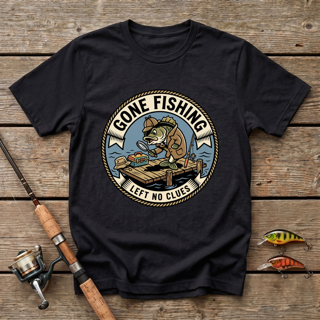 Gone Fishing, Left No Clues T-Shirt