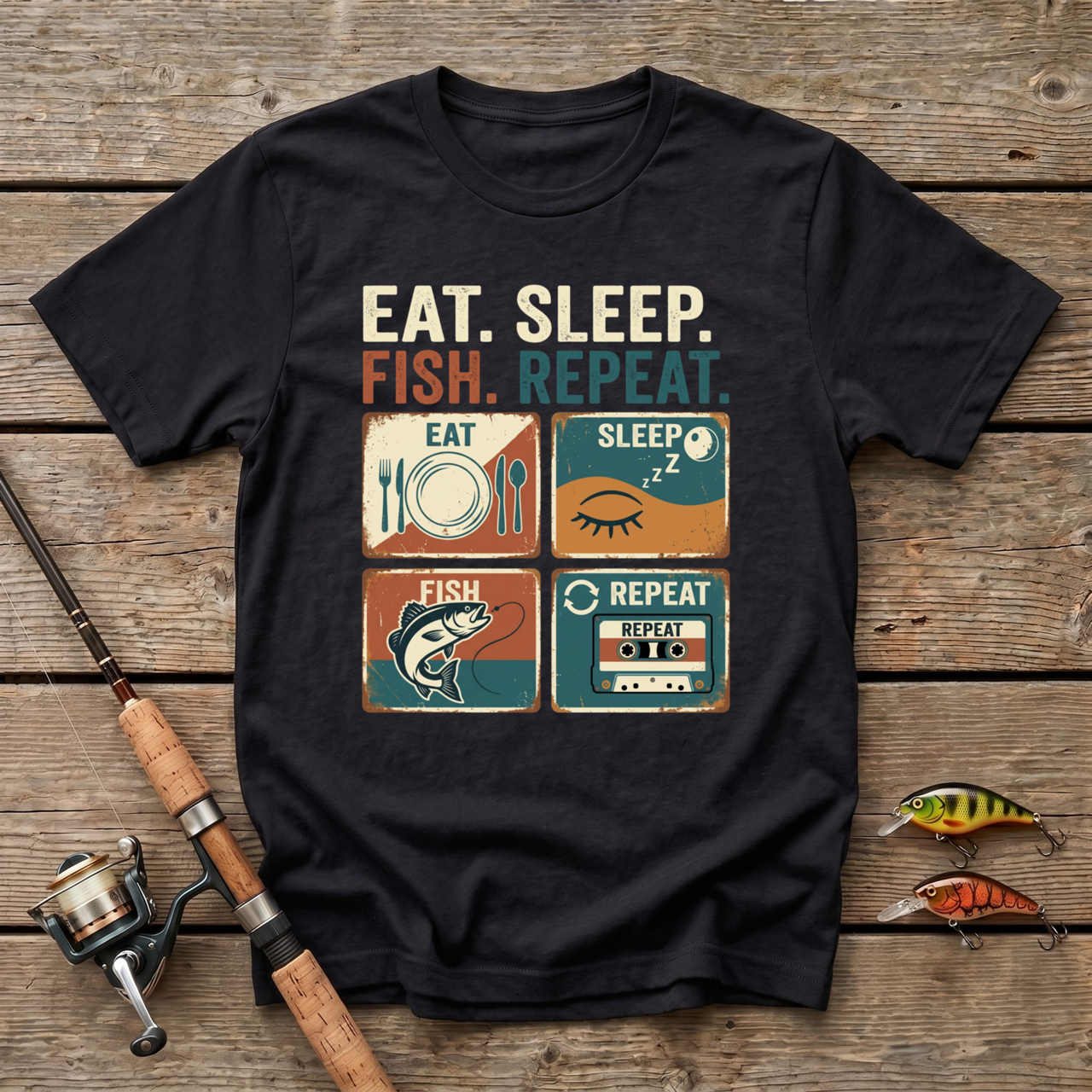 Eat Sleep Fish Repeat T-Shirt