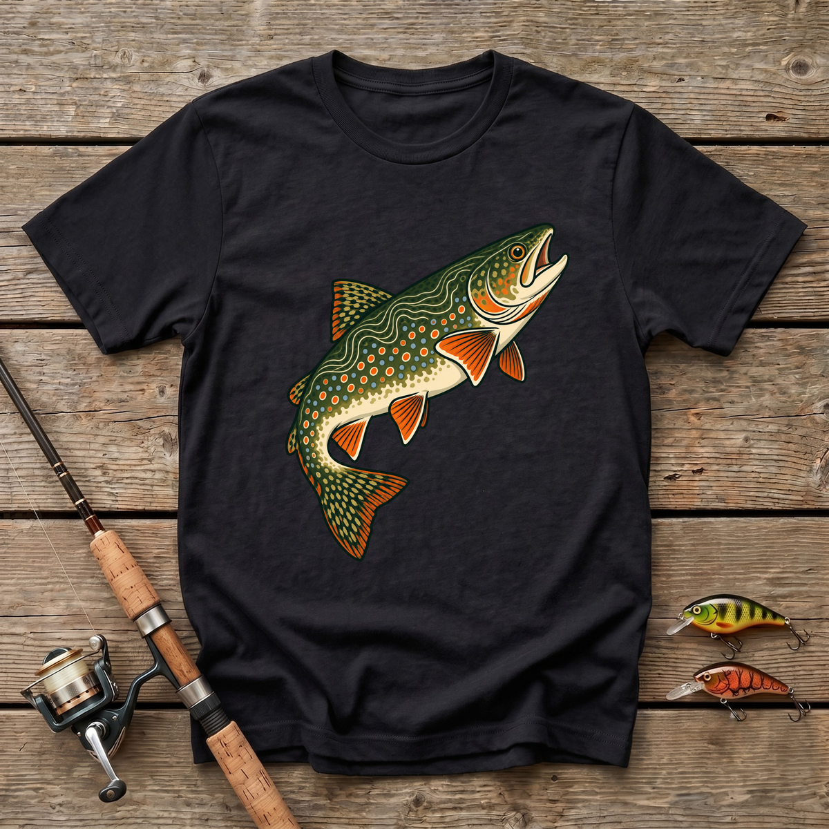 Patterned Trout T-Shirt