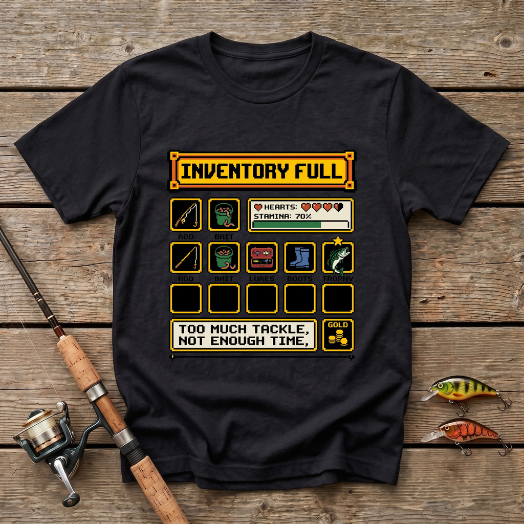 Inventory Full. Too Much Tackle T-Shirt