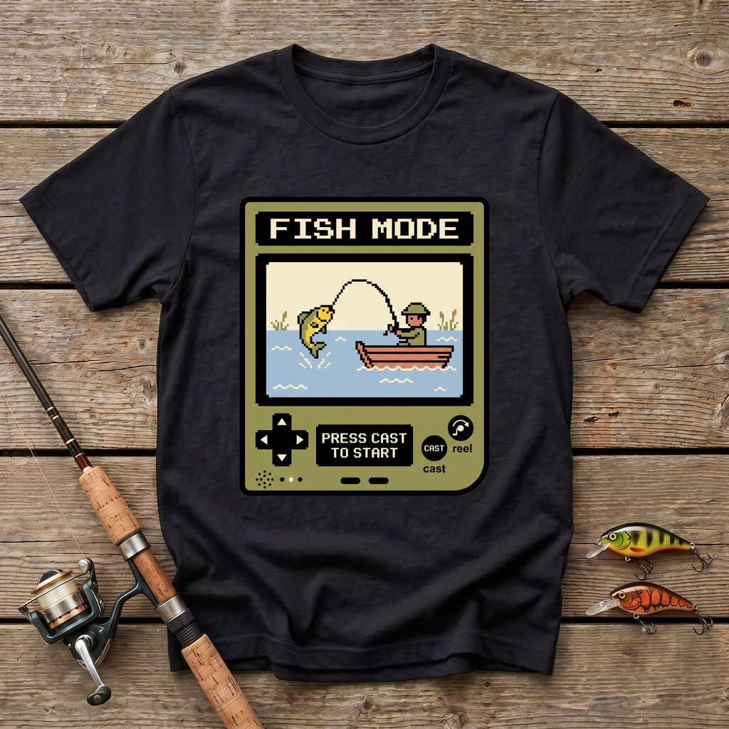 Fish Mode, Press Cast To Start T-Shirt