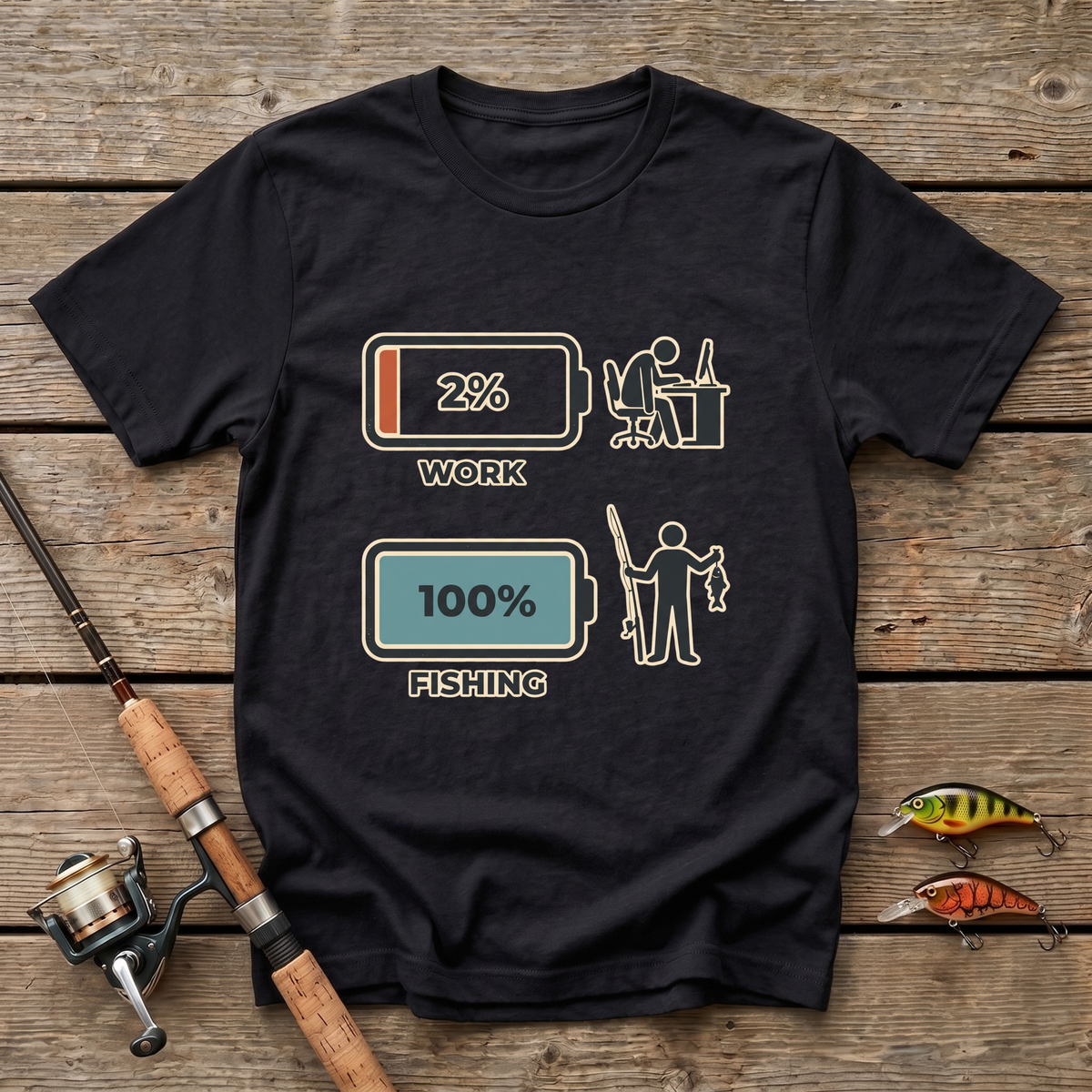 Work Vs Fishing T-Shirt