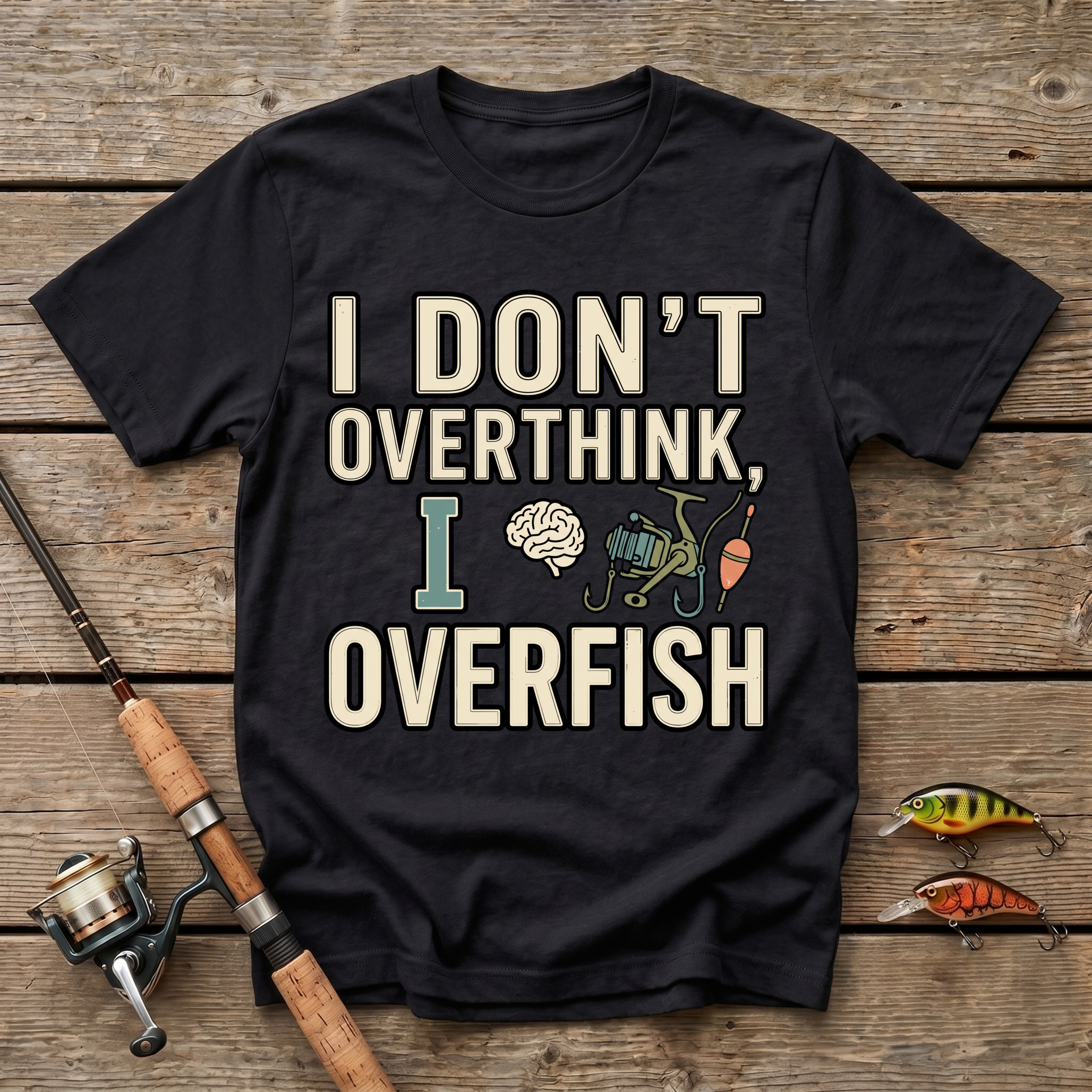 I Don't Overthink, I Overfish T-Shirt