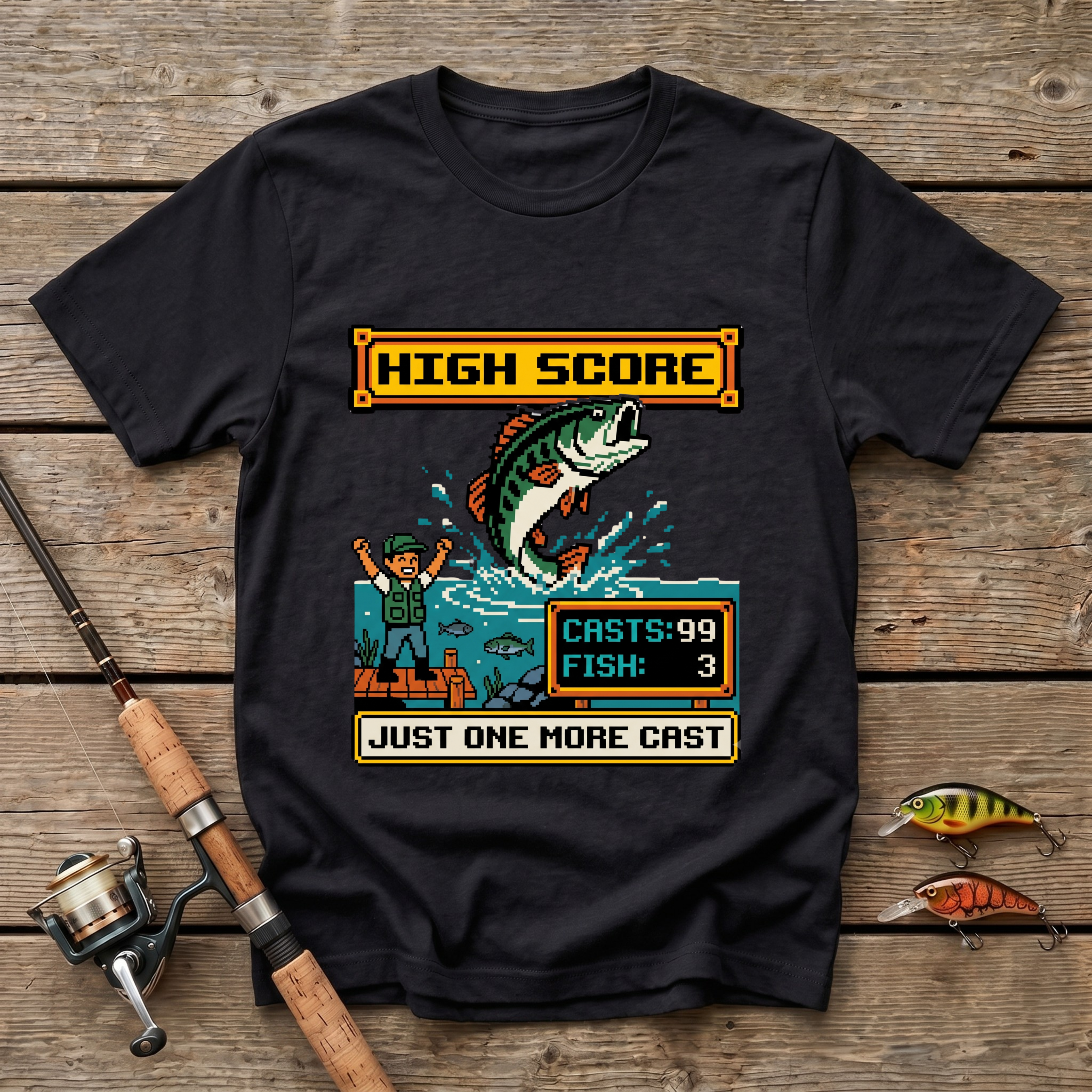 High Score. Just One More Cast T-Shirt