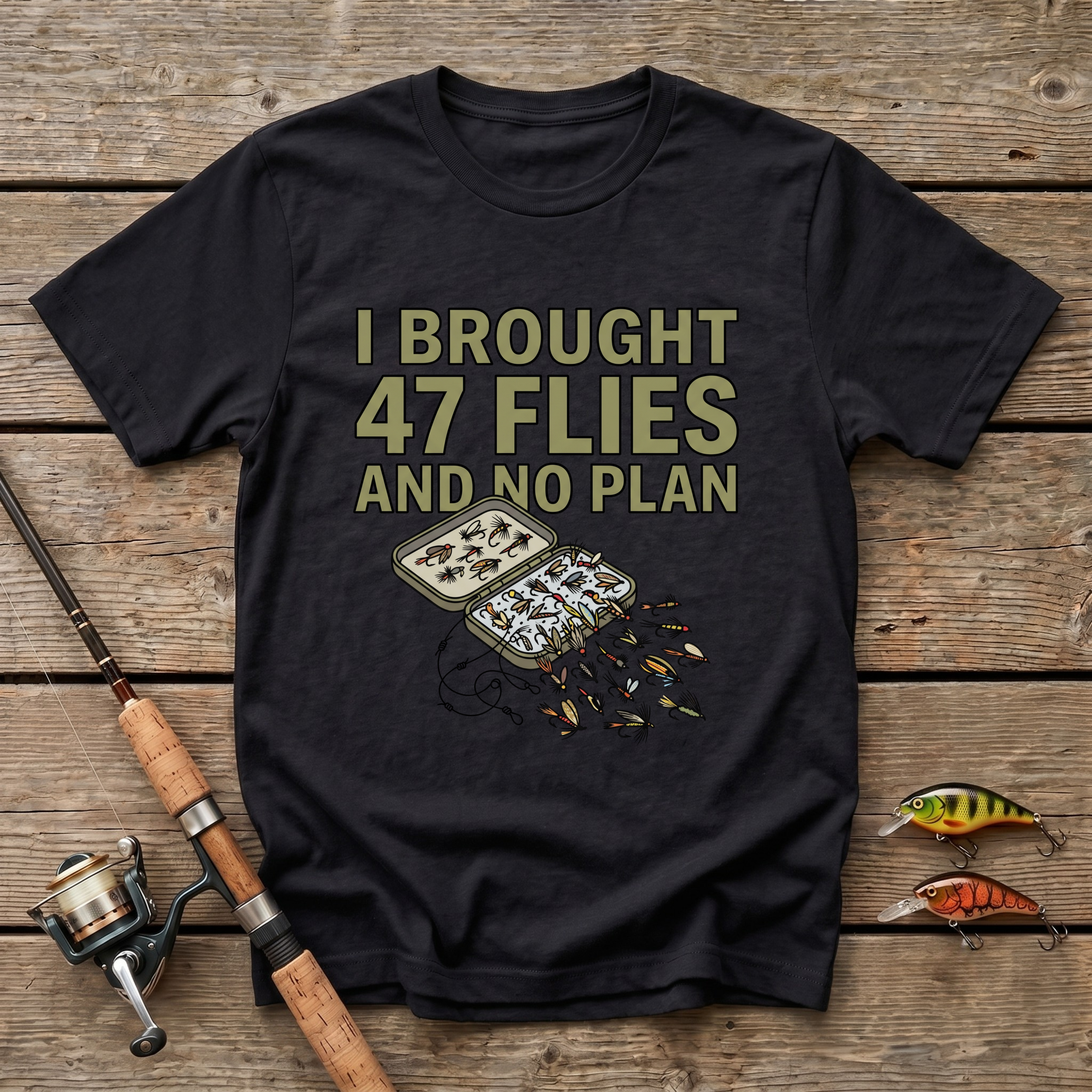 47 Flies And No Plan T-Shirt