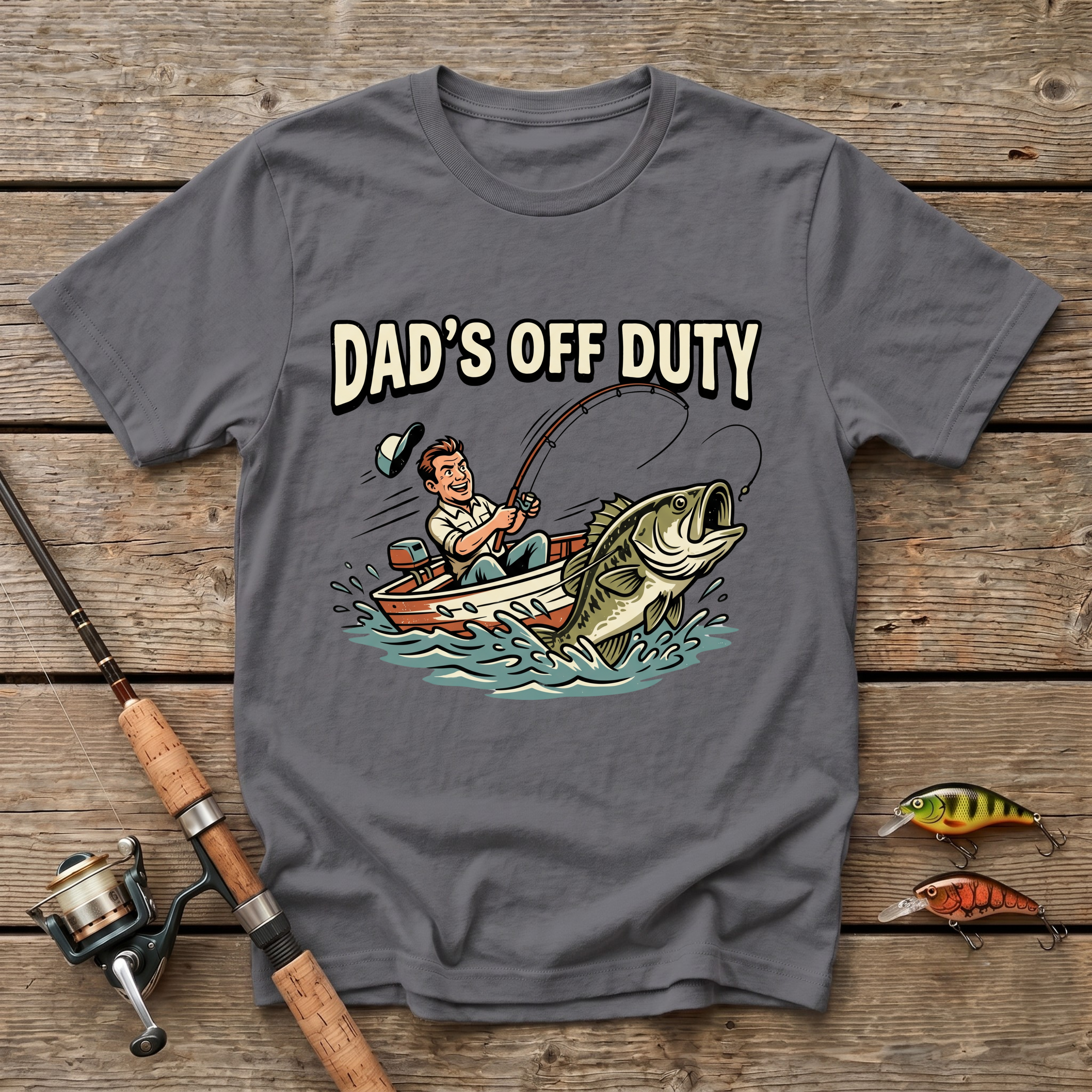 Dad's Off Duty - Fishing T-Shirt