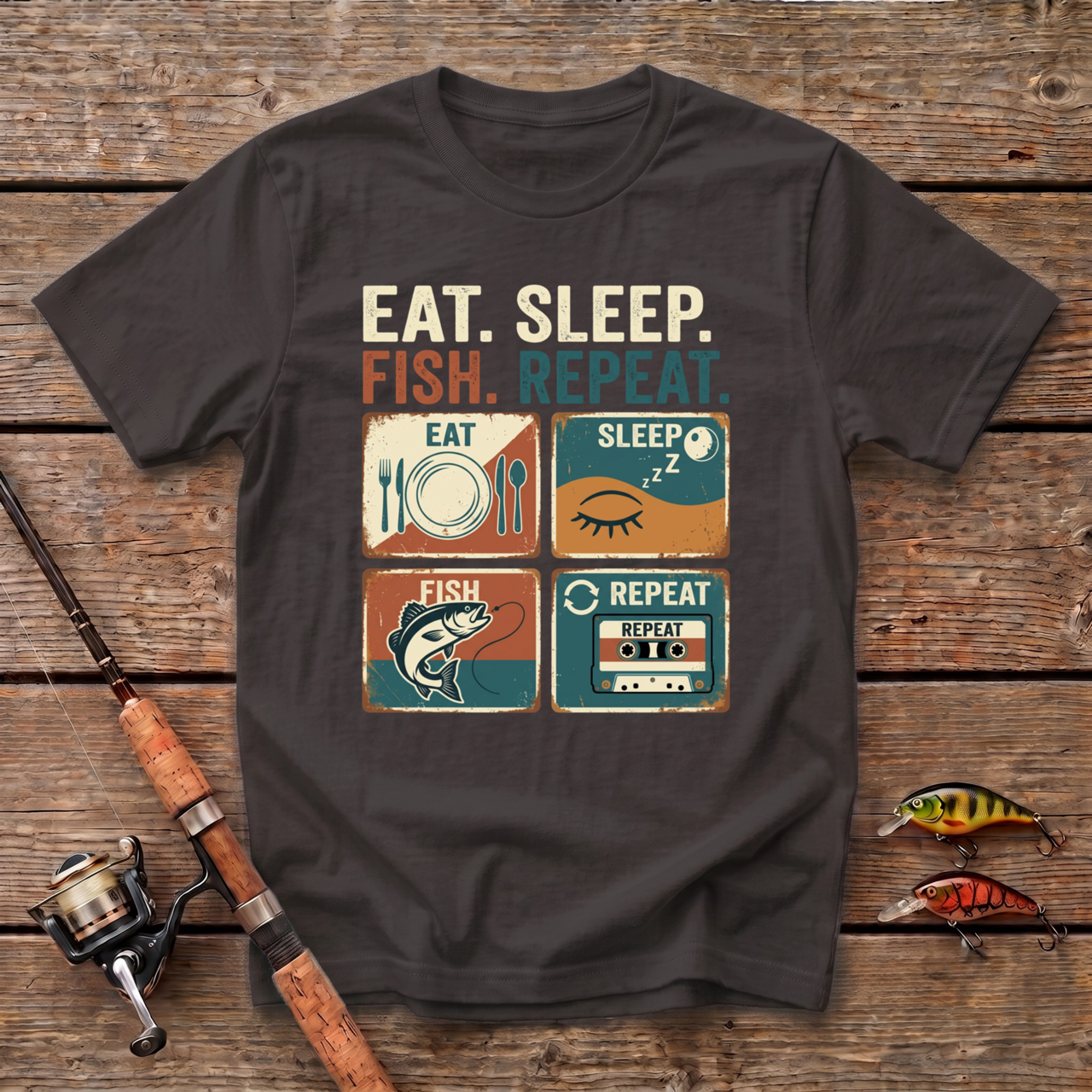 Eat Sleep Fish Repeat T-Shirt