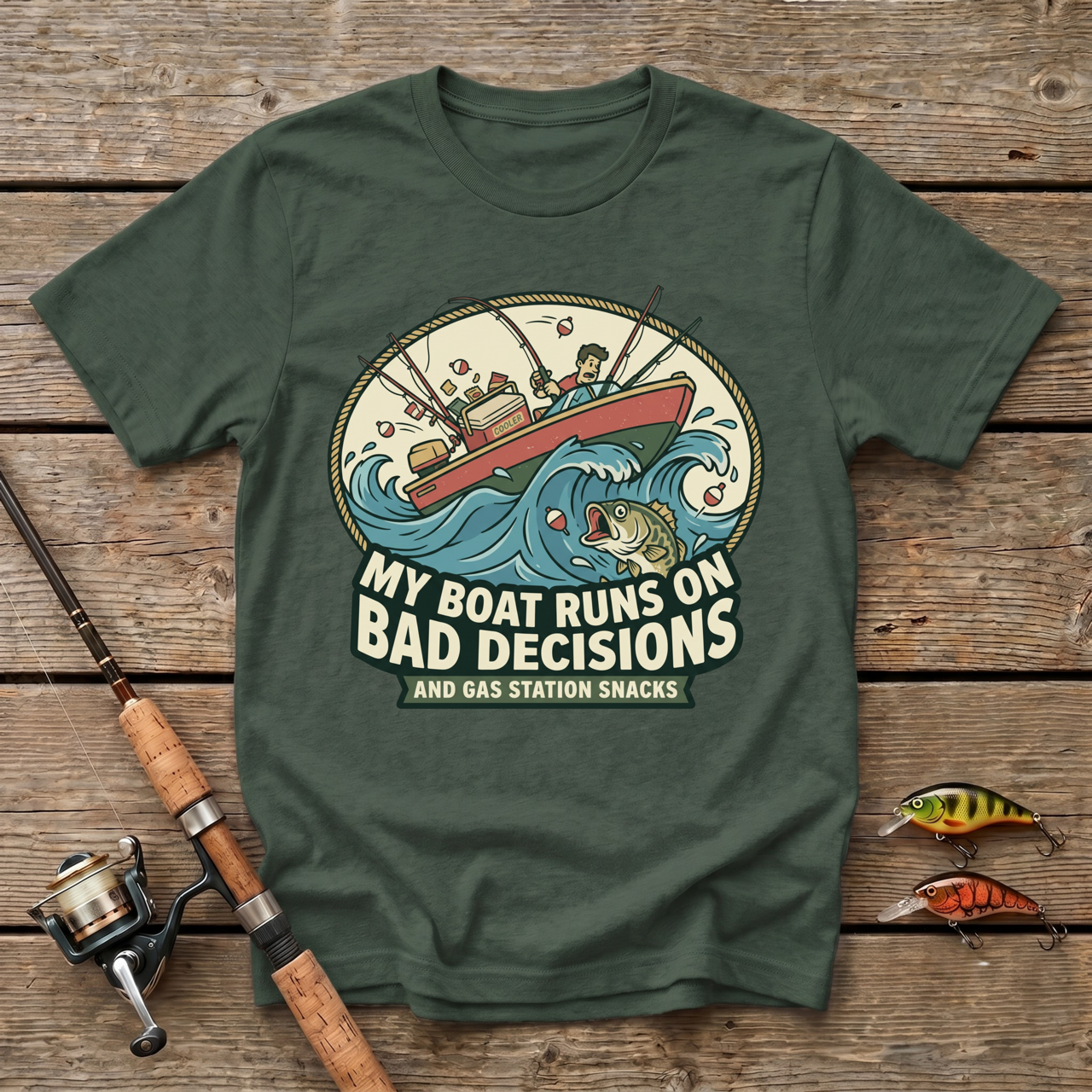My Boat Runs On Bad Decisions T-Shirt