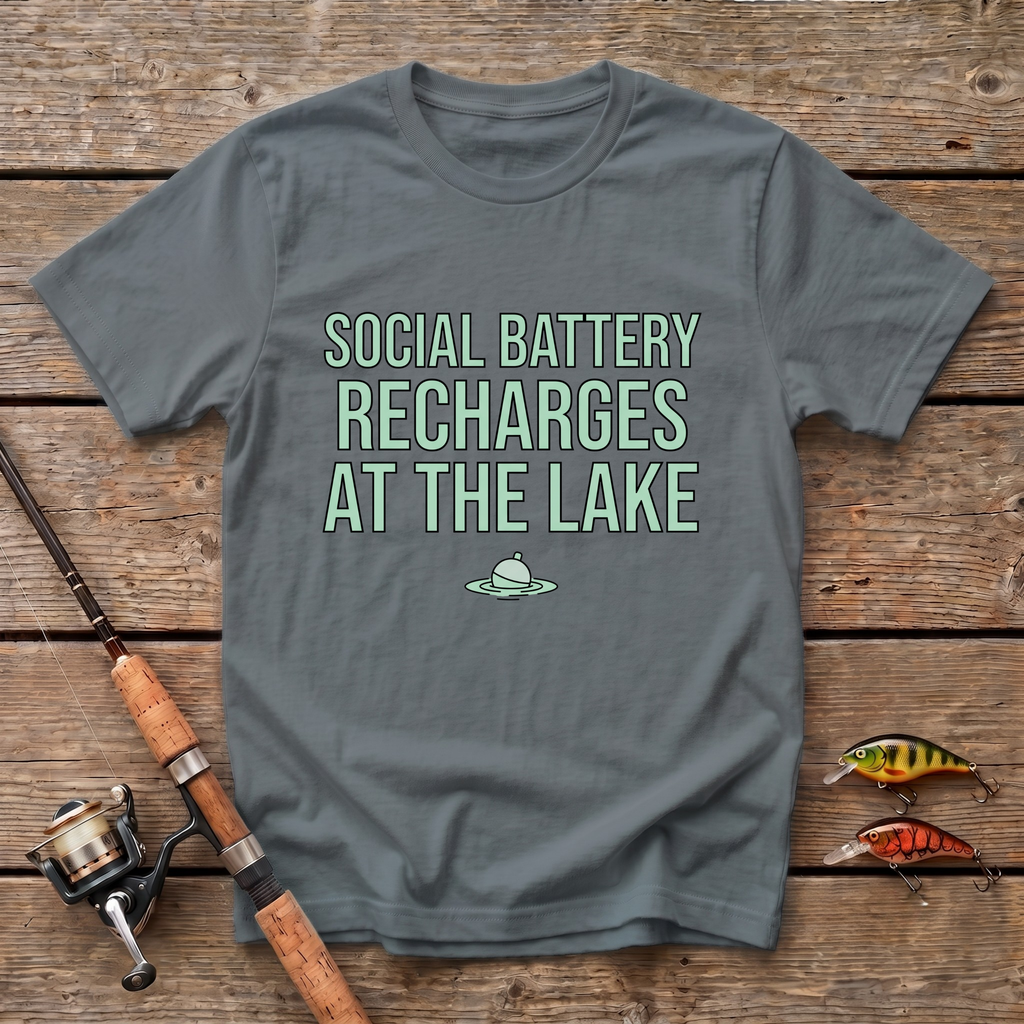 Social Battery Recharges At The Lake T-Shirt