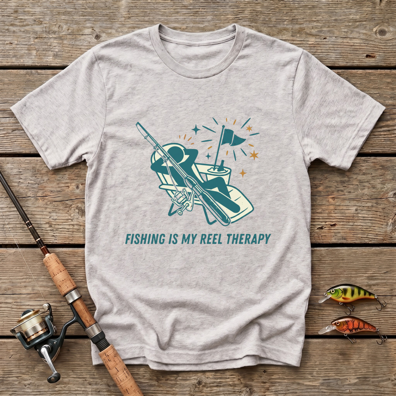 Fishing Is My Reel Therapy T-Shirt