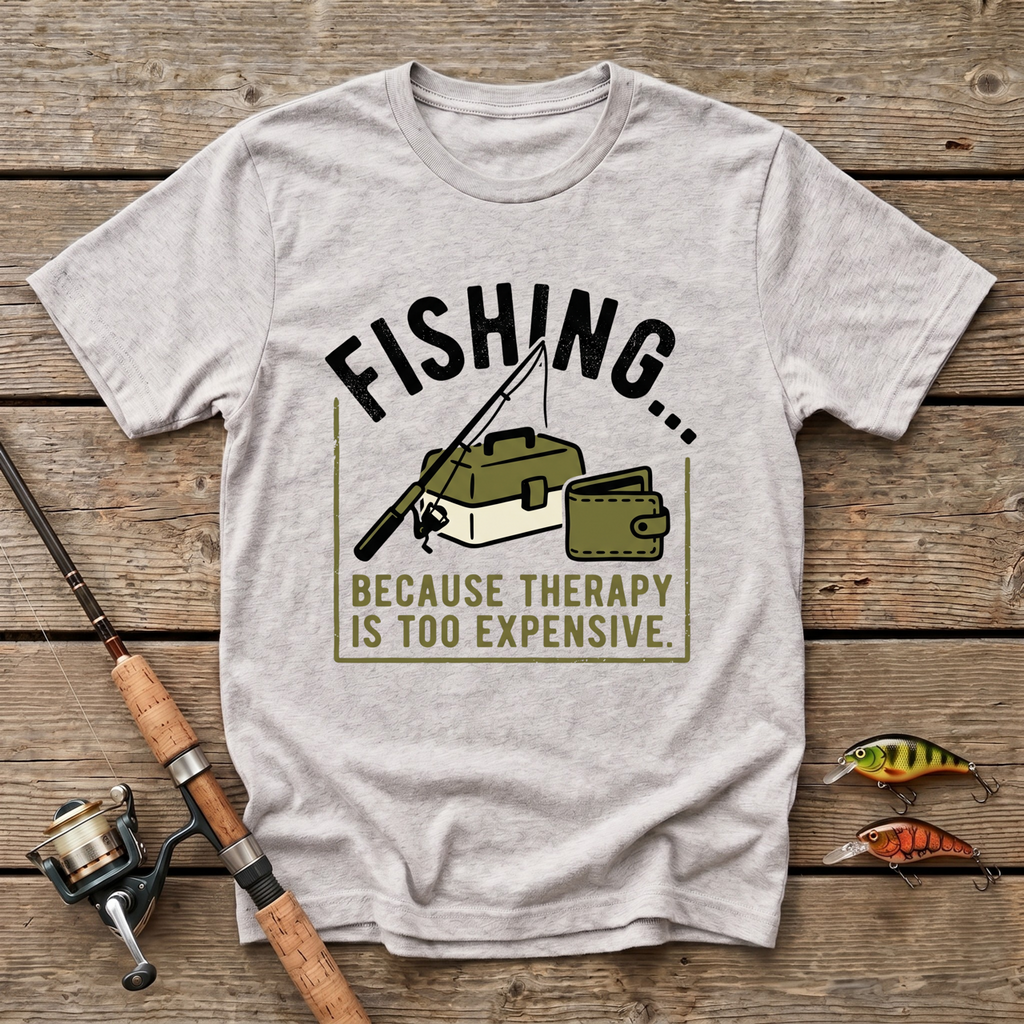 Fishing, Because Therapy Is Too Expencive T-Shirt