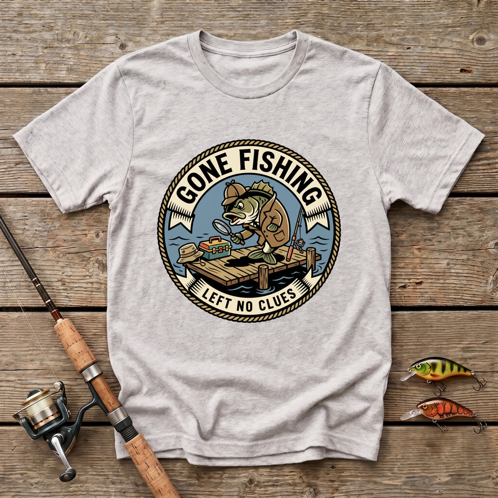 Gone Fishing, Left No Clues T-Shirt
