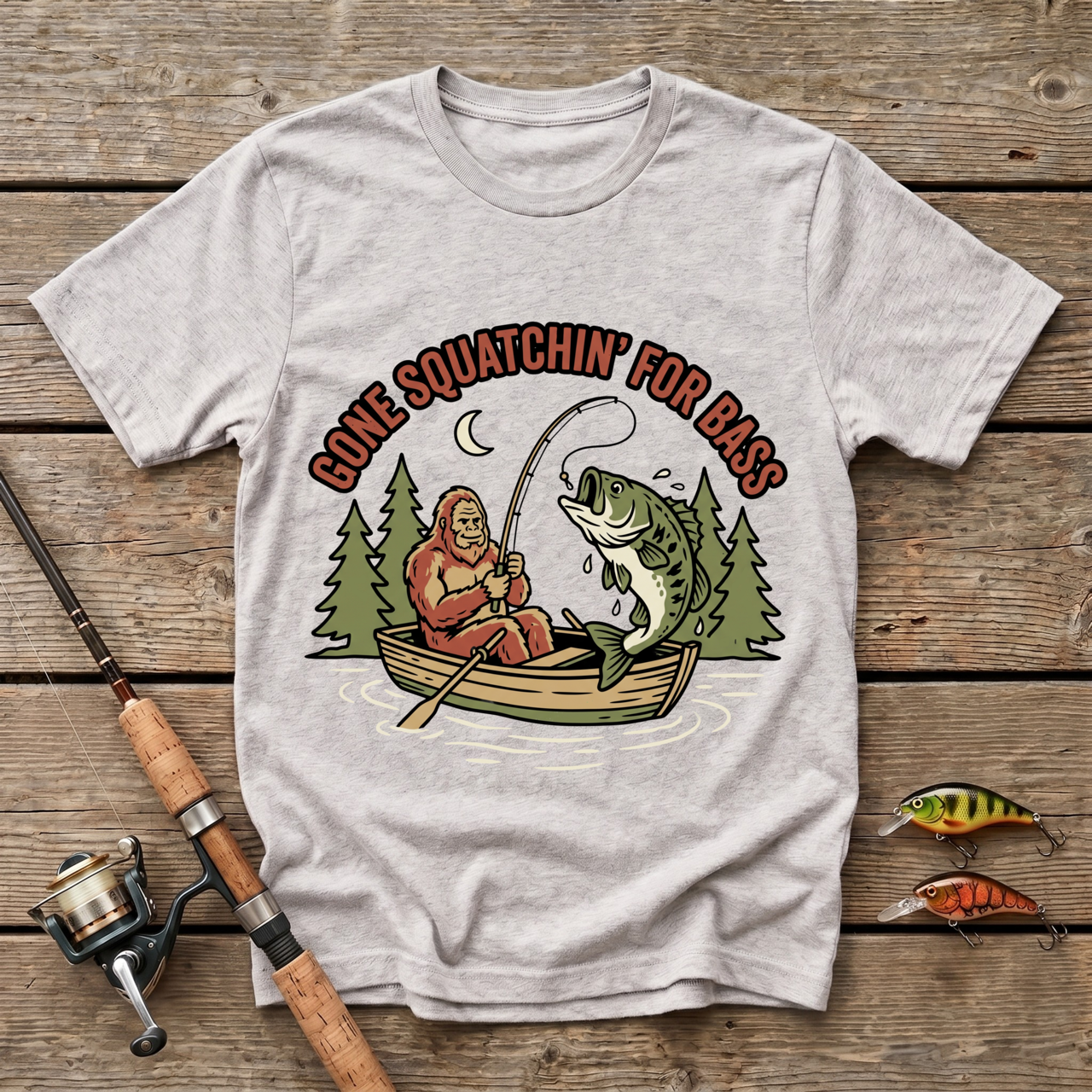 Gone Squatchin' For Bass T-Shirt