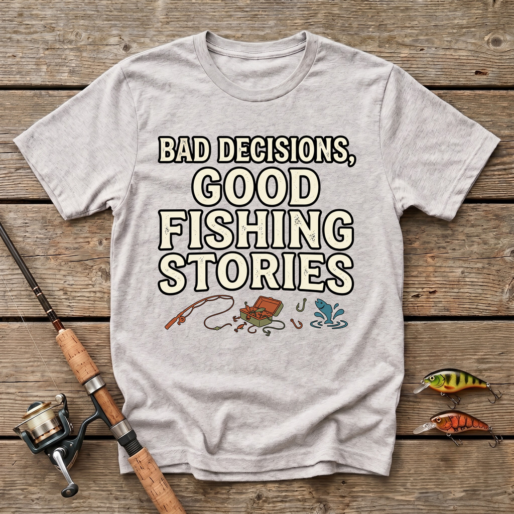 Bad Decisions, Good Fishing Stories T-Shirt