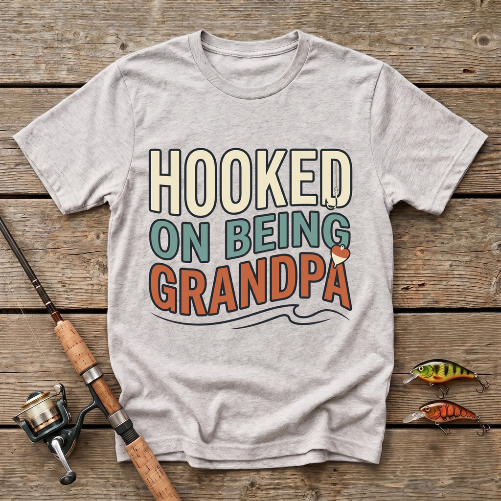 Hooked On Being Grandpa T-Shirt