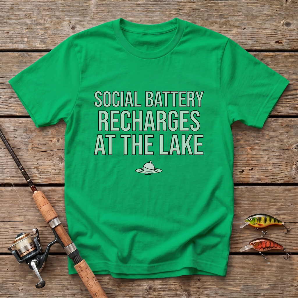 Social Battery Recharges At The Lake T-Shirt