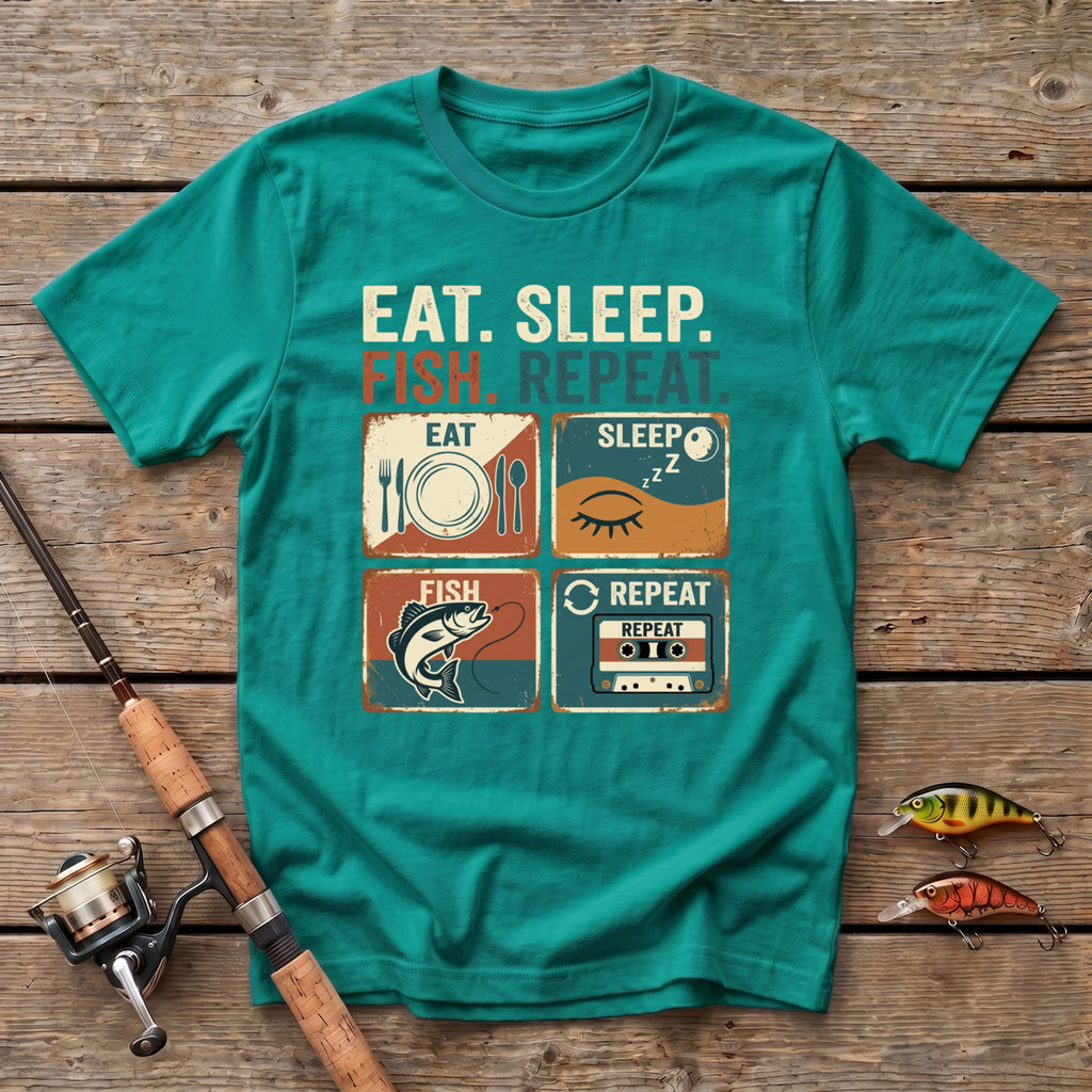 Eat Sleep Fish Repeat T-Shirt