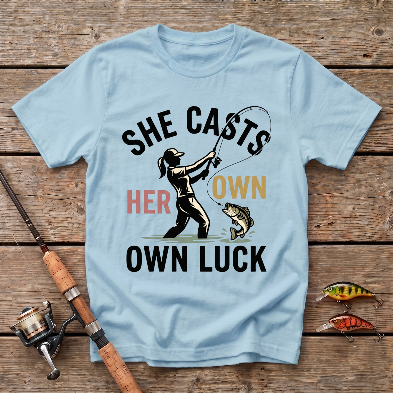She Casts Her Own Luck T-Shirt