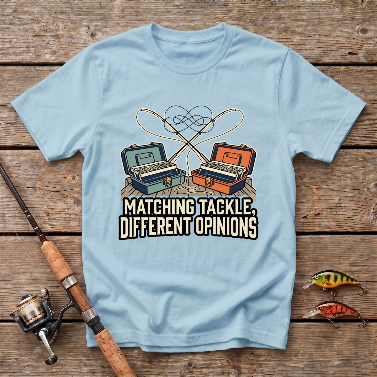Matching Tackle, Different Opinions T-Shirt