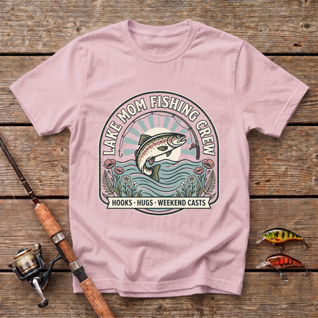 Lake Mom Fishing Crew T-Shirt