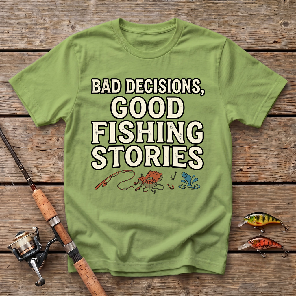 Bad Decisions, Good Fishing Stories T-Shirt