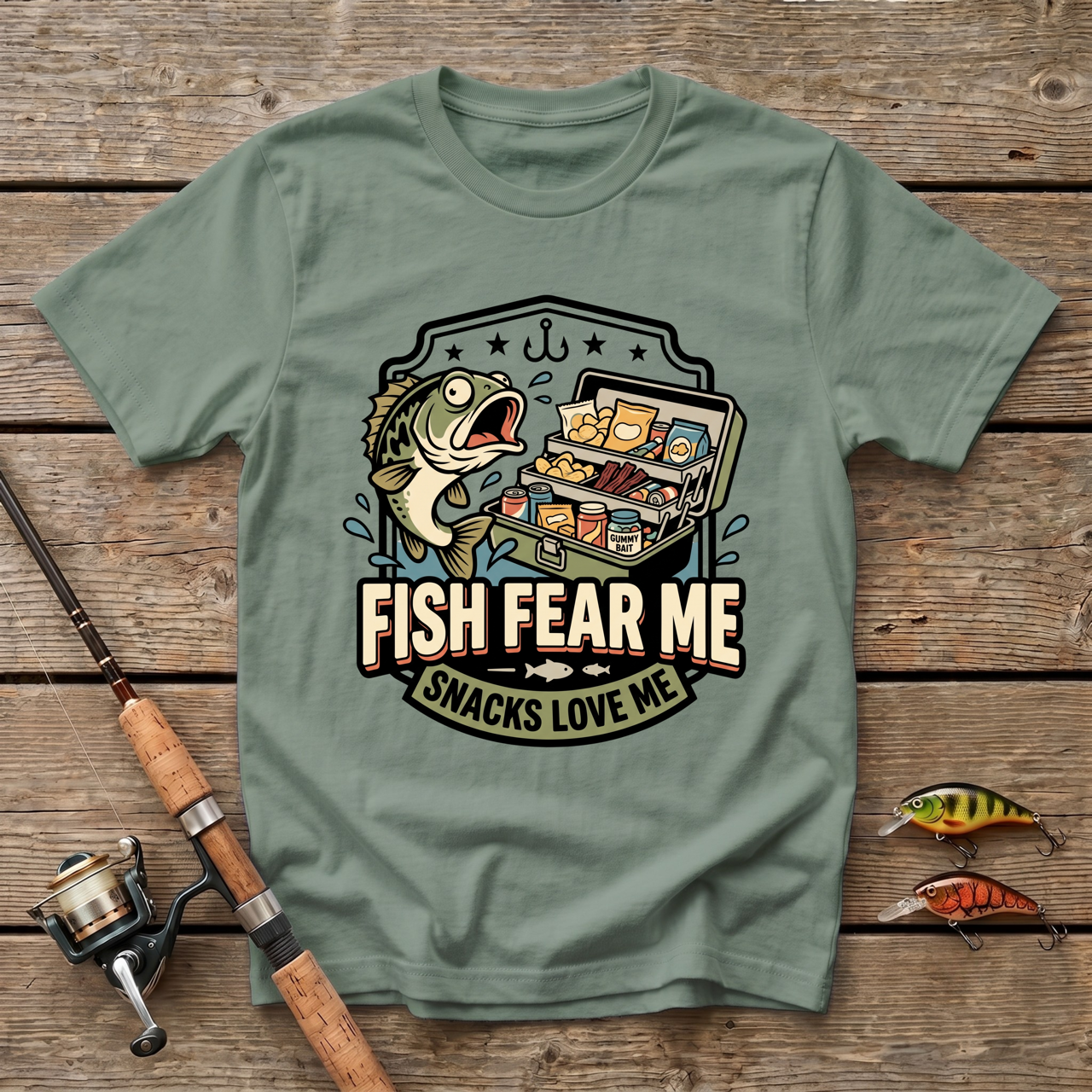 Fish Fear Me, Snacks Love Me T-Shirt