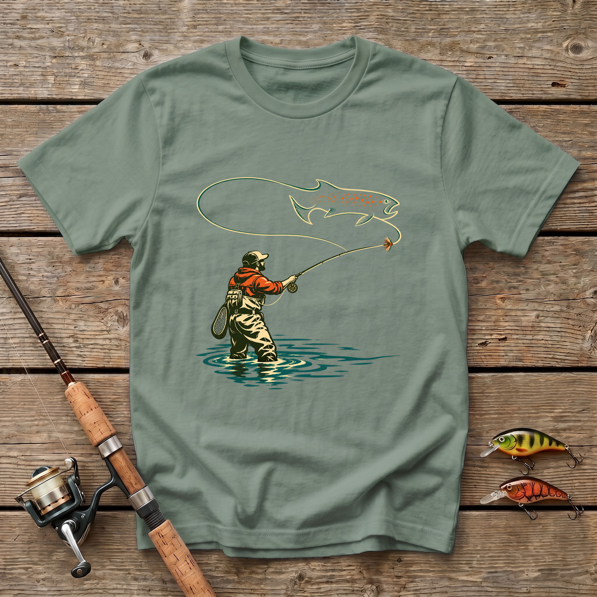 Trout Pattern T-Shirt