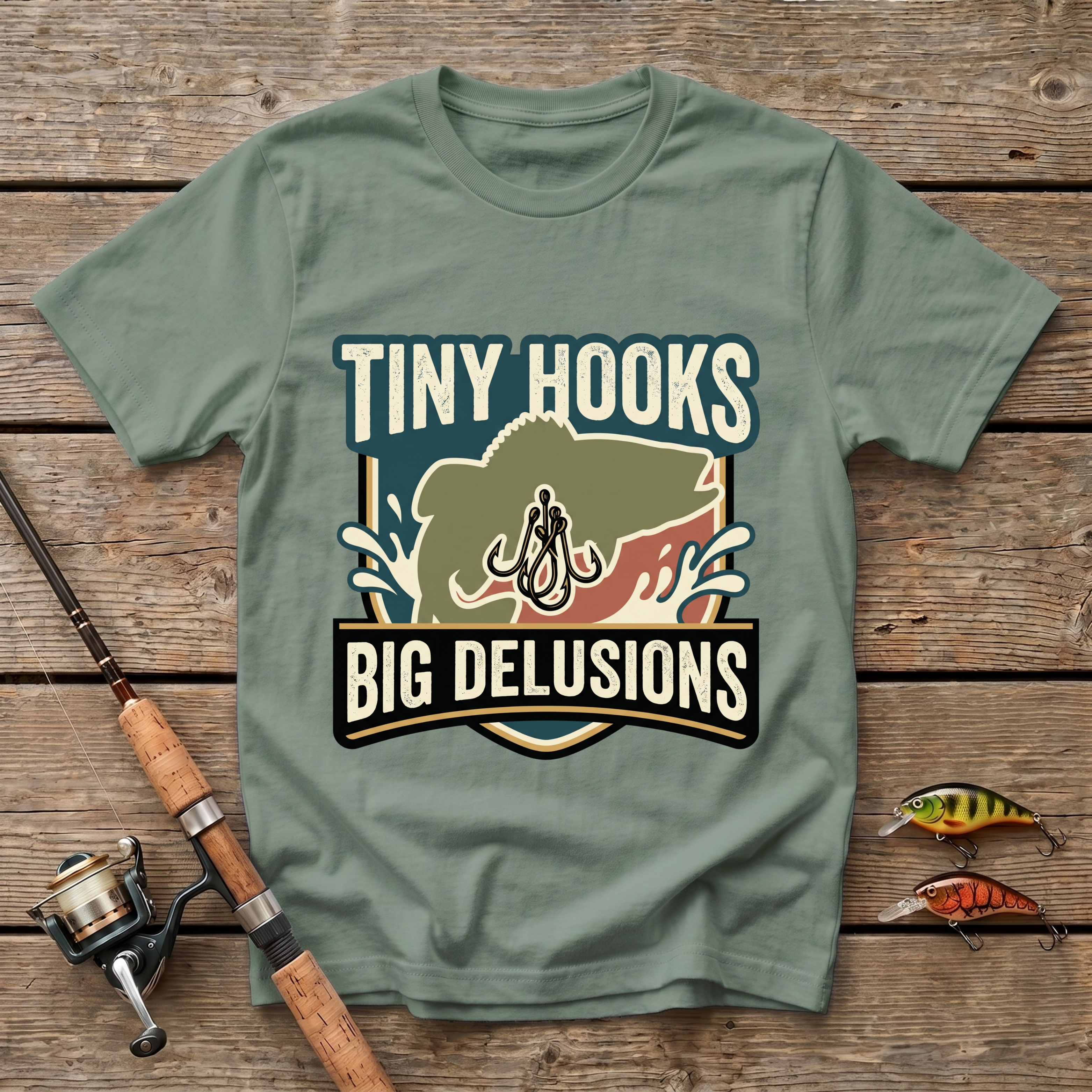 Tiny Hooks Big Delusions T-Shirt