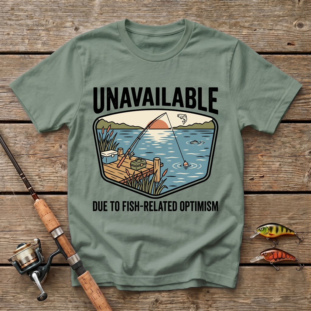 Unavailable Due To Fishing Related Optimism T-Shirt