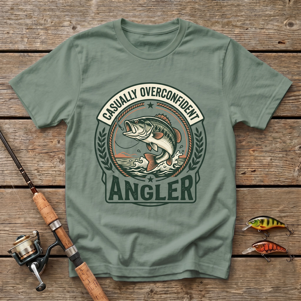 Casually Overconfident Angler T-Shirt