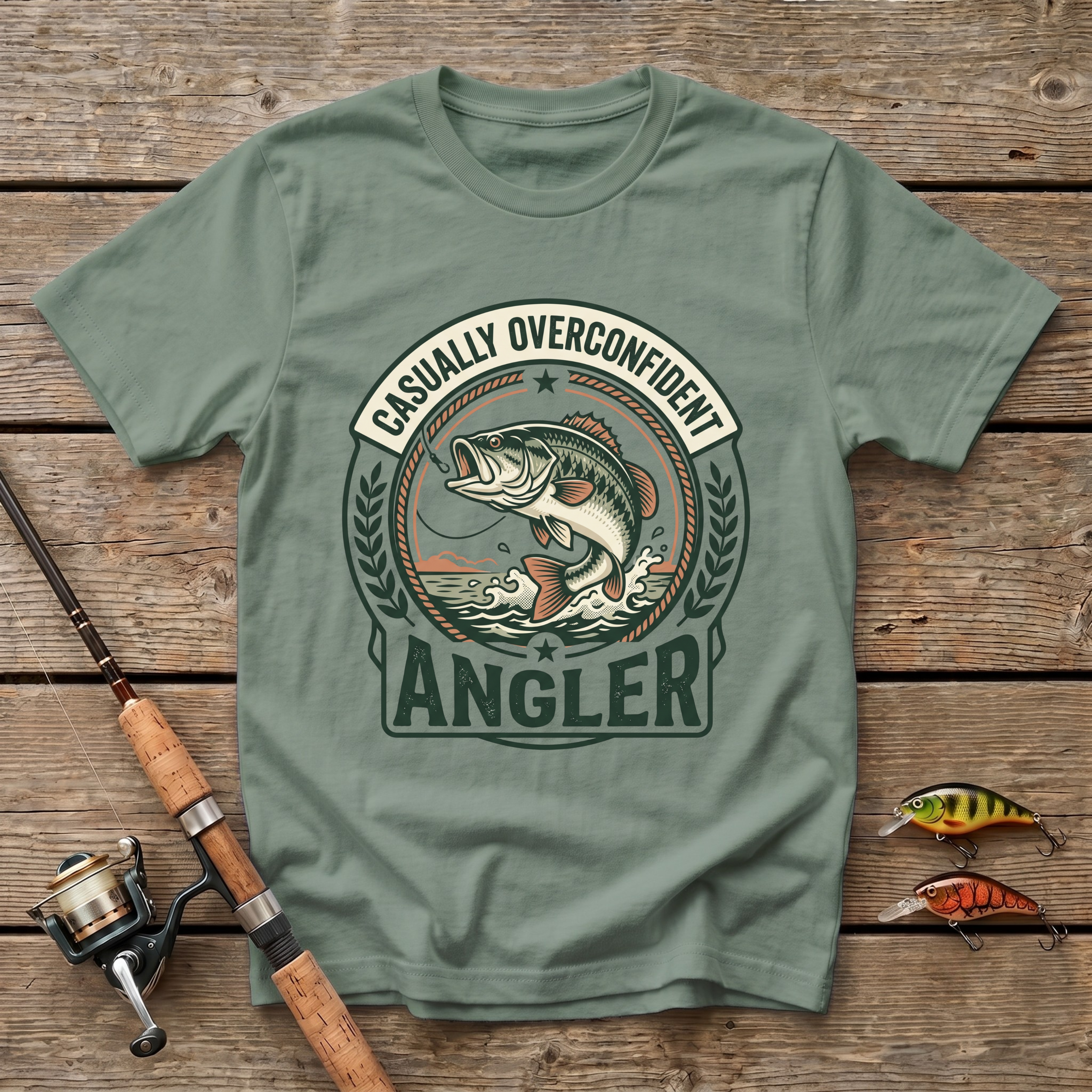 Casually Overconfident Angler T-Shirt